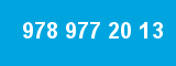 978 977 20 13 978 977 20 13